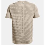 Under Armour Men's Seamless Radial Short Sleeve T-Shirt - تيشيرت أندر آرمر سيملس رايديلبأكمام قصيرة للرجال لون بيج
