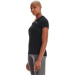 Under Armour Women's UA Tech V-Neck T-Shirt - تيشيرت أندر آرمر تك ياقة V للنساء لون أسود