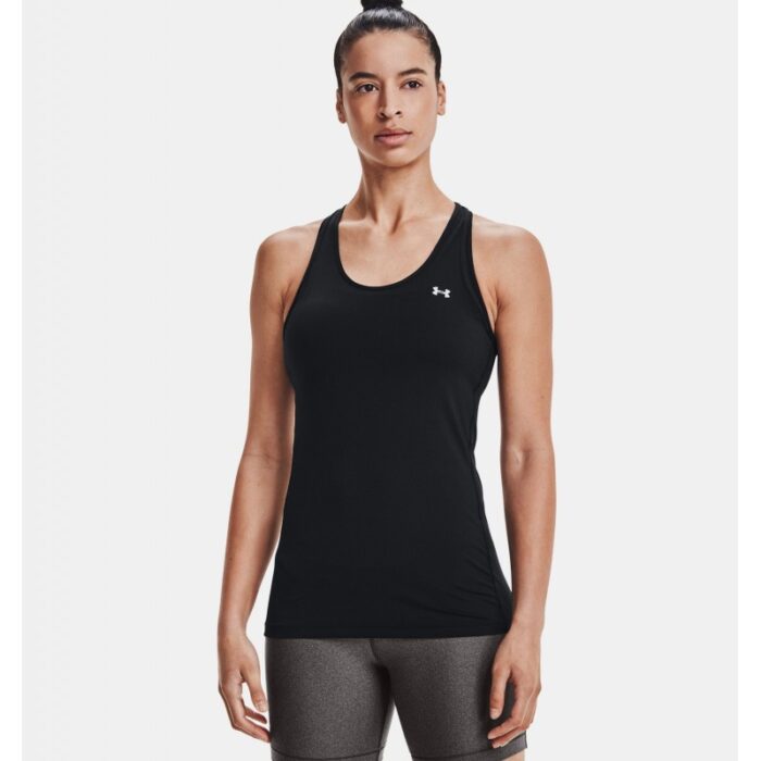 10323514_67db7cb387c24 Under Armour Women's HeatGear Armour Racer Tank - تيشيرت تانك أندر آرمر هيت جير ارمر ريسر للنساء لون أسود - الصورة 1
