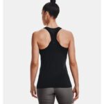 ⁦Under Armour Women's HeatGear Armour Racer Tank - تيشيرت تانك أندر آرمر هيت جير ارمر ريسر للنساء لون أسود⁩ - الصورة ⁦2⁩
