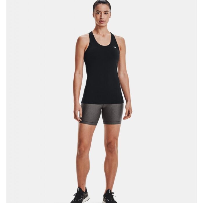 ⁦Under Armour Women's HeatGear Armour Racer Tank - تيشيرت تانك أندر آرمر هيت جير ارمر ريسر للنساء لون أسود⁩ - الصورة ⁦3⁩