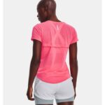 ⁦Under Armour Women's Streaker Run Short Sleeve T-Shirts- تيشيرت أندر آرمر ستريكر رَن بأكمام قصيرة للنساء لون زهري⁩ - الصورة ⁦2⁩