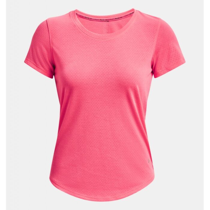 ⁦Under Armour Women's Streaker Run Short Sleeve T-Shirts- تيشيرت أندر آرمر ستريكر رَن بأكمام قصيرة للنساء لون زهري⁩ - الصورة ⁦5⁩