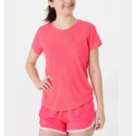 ⁦Under Armour Women's Streaker Run Short Sleeve T-Shirts- تيشيرت أندر آرمر ستريكر رَن بأكمام قصيرة للنساء لون زهري⁩ - الصورة ⁦7⁩