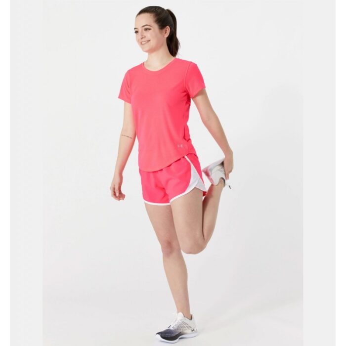 ⁦Under Armour Women's Streaker Run Short Sleeve T-Shirts- تيشيرت أندر آرمر ستريكر رَن بأكمام قصيرة للنساء لون زهري⁩ - الصورة ⁦9⁩