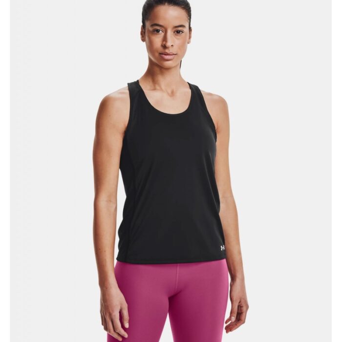 10323528_67db7cbccfe07 Under Armour Women's Fly-By Tank - تيشيرت تانك أندر آرمر فلاي-باي بلا أكمام للنساء لون أسود - الصورة 1