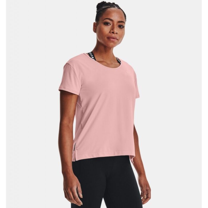 10323529_67db7cc1af66a Under Armour Women's RUSH Energy Core Short Sleeve T-Shirts- تيشيرت أندر آرمر رش اينيرجي كور بأكمام قصيرة للنساء لون زهري - الصورة 1