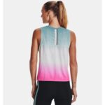 ⁦Under Armour Women's Run Anywhere Tank - تيشيرت تانك أندر آرمر رن اني ويير بلا أكمام للنساء لون أخضر وأبيض وزهري⁩ - الصورة ⁦2⁩