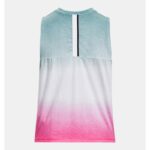 ⁦Under Armour Women's Run Anywhere Tank - تيشيرت تانك أندر آرمر رن اني ويير بلا أكمام للنساء لون أخضر وأبيض وزهري⁩ - الصورة ⁦6⁩