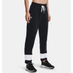 Under Armour Women's Rival Terry Colorblock Joggers - بنطلون أندر آرمر رايفال تيري كلربلوك للنساء لون أسود