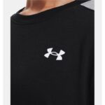 ⁦Under Armour Women's Rival Terry Colorblock Crew Sweatshirt- تيشيرت أندر آرمر ريفال تيري كلربلوك للنساء لون أسود⁩ - الصورة ⁦4⁩