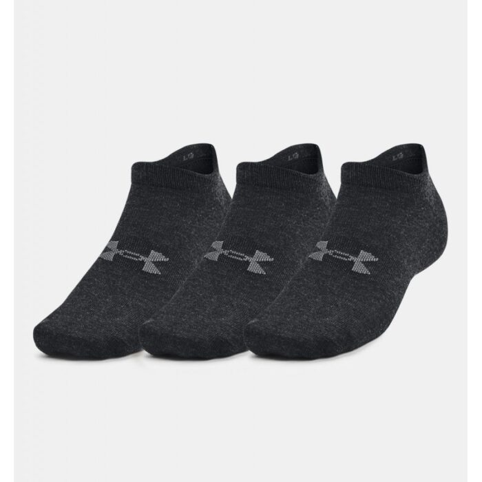 10323573_67db7d2ca7980 Under Armour Unisex Essential No Show (3-Pack) Socks - جوارب أندر آرمر ايسنشال نو شو للجنسين-3 أزواج لون أسود - الصورة 1