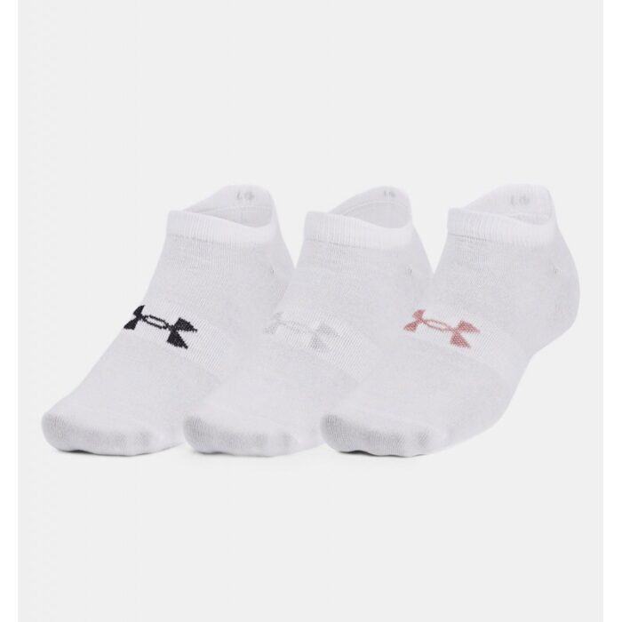 10323574_67db7d2e38817 Under Armour Unisex Essential No Show (3-Pack) Socks - جوارب أندر آرمر ايسنشال نو شو للجنسين-3 أزواج لون أبيض - الصورة 1