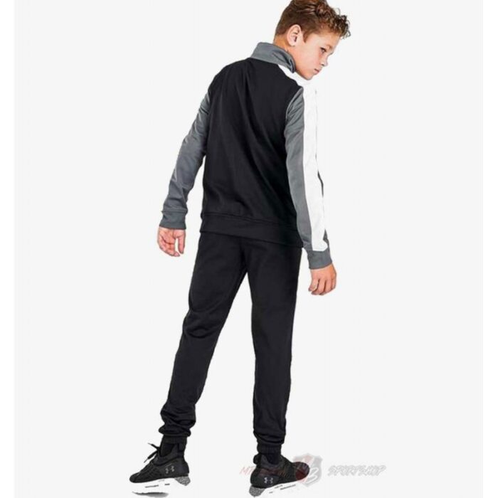 10323579_67db7d3170da7 Under Armour Boys' UA Knit Colorblock Tracksuit - بدلة رياضية أندر آرمر نت كلر بلوك للأطفال لون أسود ورمادي - الصورة 1