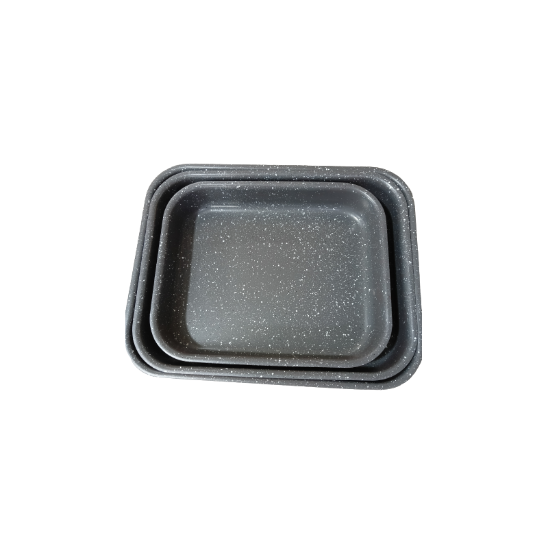 ⁦طقم صواني جرانيت مستطيل ثلاث قطع ثقيل⁩ - الصورة ⁦1⁩