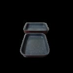 ⁦طقم صواني جرانيت مستطيل ثلاث قطع ثقيل⁩ - الصورة ⁦2⁩