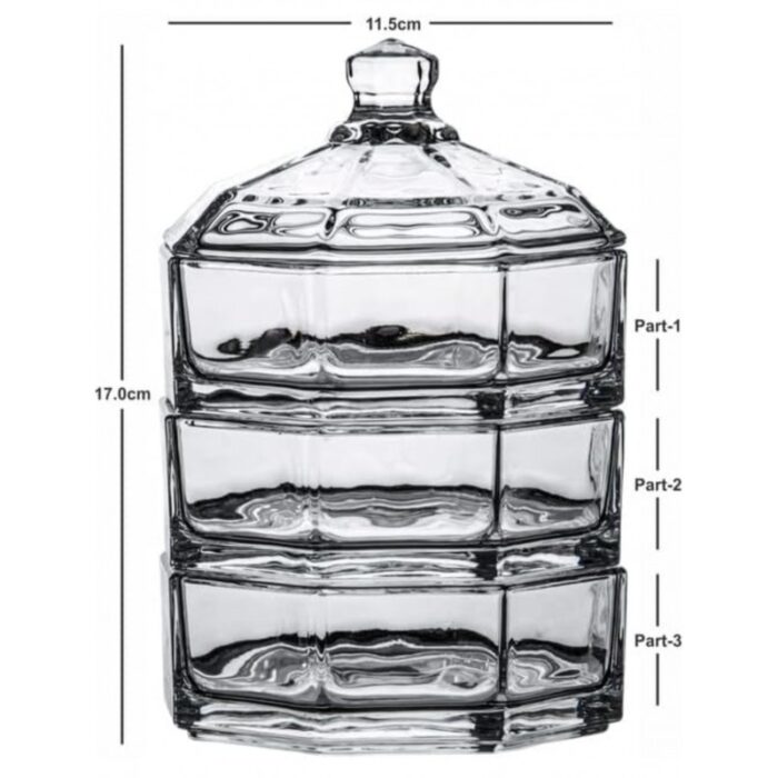 ⁦مضيفة زجاج ثلاث طبقات⁩ - الصورة ⁦2⁩