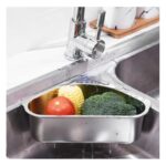 ⁦زاوية مجلى ستانلس مع علاقتين ولاصق⁩ - الصورة ⁦3⁩