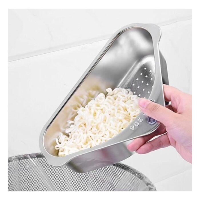 ⁦زاوية مجلى ستانلس مع علاقتين ولاصق⁩ - الصورة ⁦4⁩