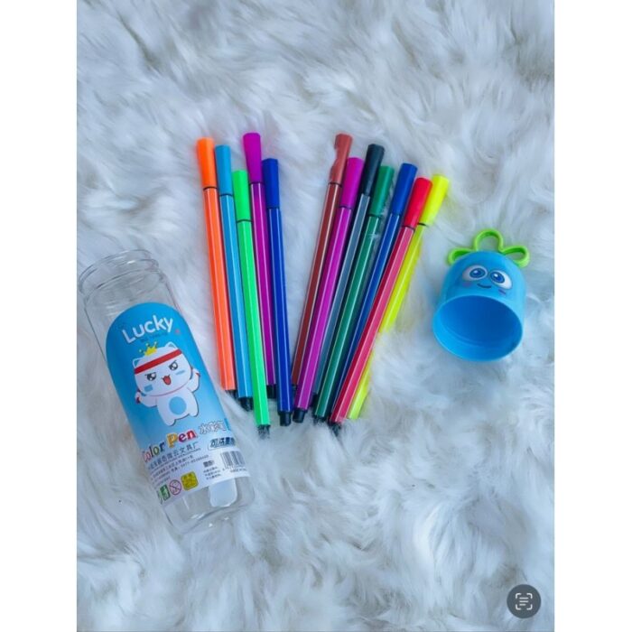 10323728_67db7d9cbba49 الوان فلوماستر اسطوانه 12لون لون ازرق - الصورة 1