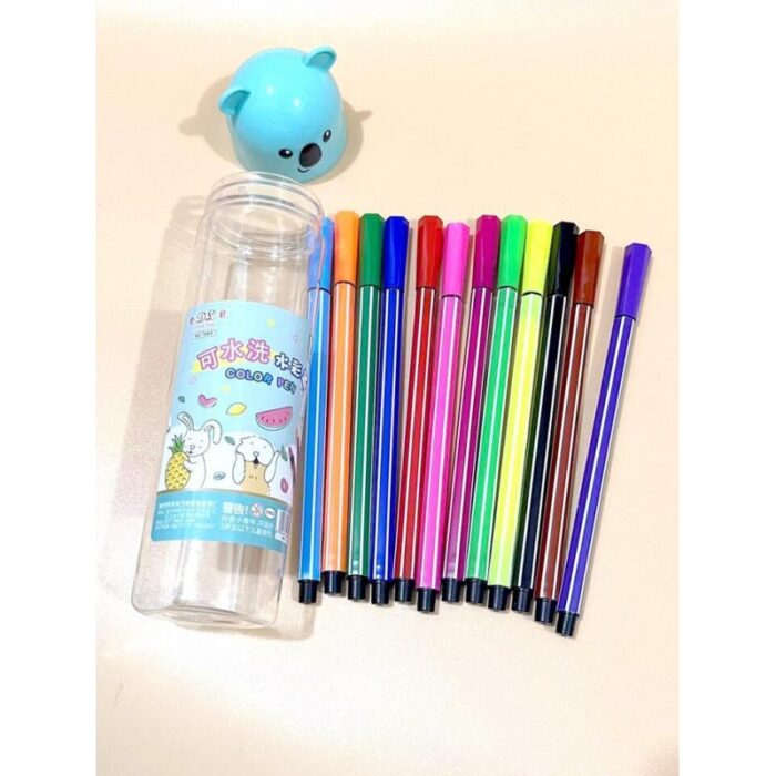 ⁦الوان فلوماستر اسطوانه 24لون لون ازرق⁩ - الصورة ⁦3⁩