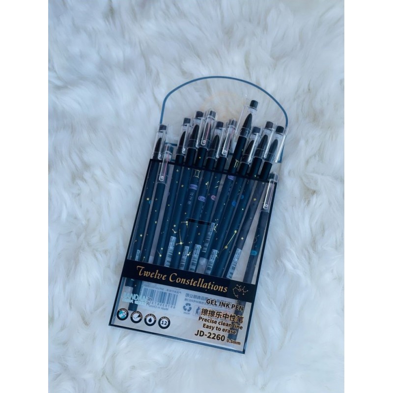 ⁦اقلام حبر اسود خط رفيع درزينة 12 قلم⁩ - الصورة ⁦1⁩