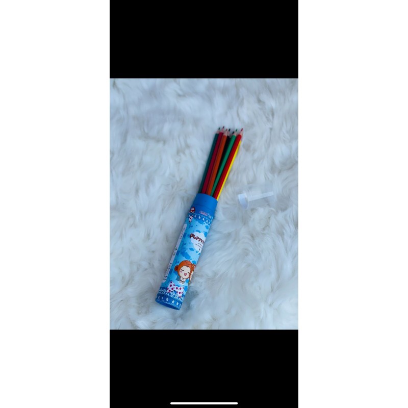 ⁦الوان خشب اسطوانة لون ازرق 12 لون⁩ - الصورة ⁦1⁩