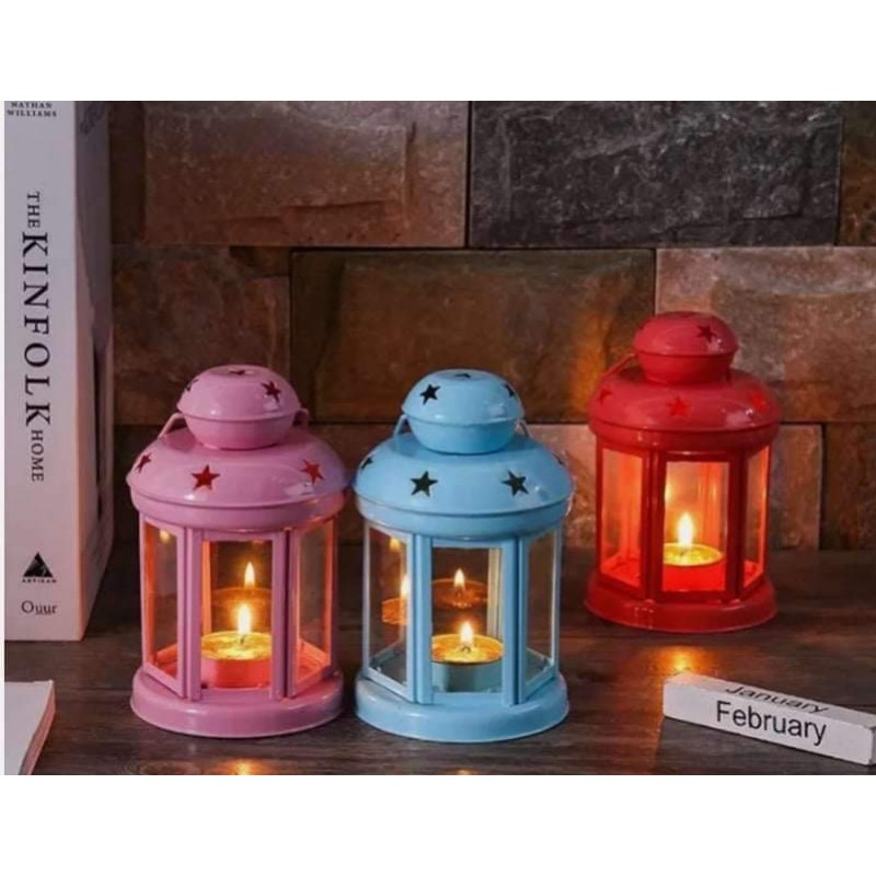 ⁦فانوس معدن زهري⁩ - الصورة ⁦1⁩