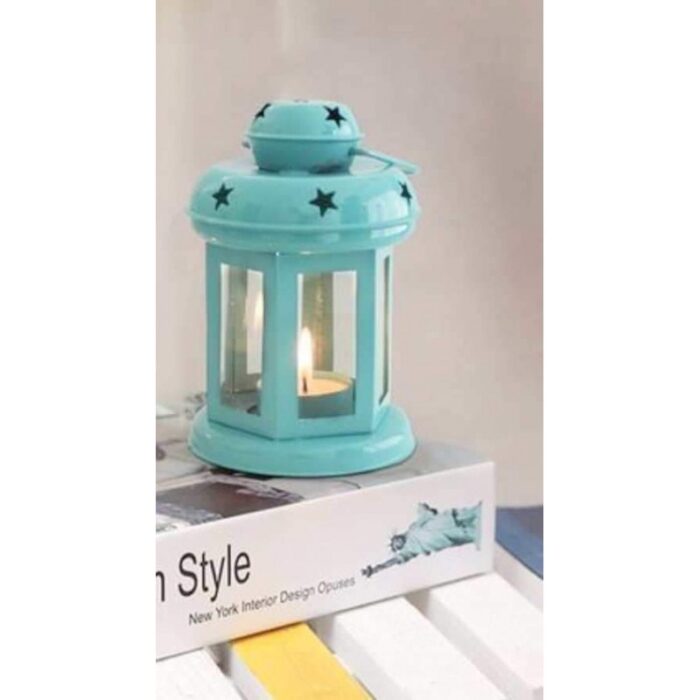 ⁦فانوس معدن ازرق⁩ - الصورة ⁦3⁩