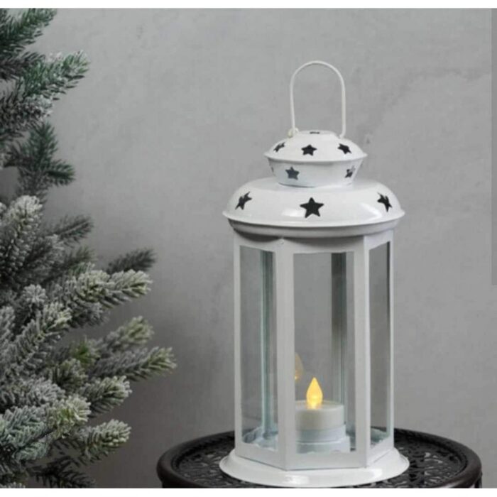 ⁦فانوس معدن كبير احمر⁩ - الصورة ⁦4⁩