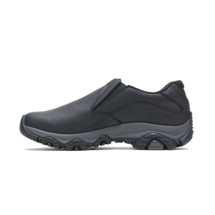 ⁦Merrell Men's Moab Adventure 3 Moc - BLACK - حذاء ميريل مواب ادفنتشر 3 موك للرجال لون أسود⁩ - الصورة ⁦3⁩