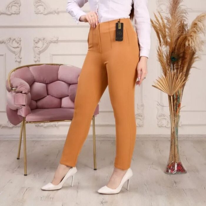 10324012_67db7e9e21b85 بنطلون ستاتي قماش لون كموني - الصورة 1