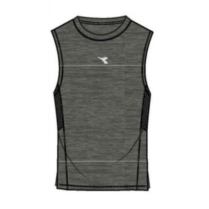 تيشيرت (حفر) ديادورا بولي موسكل للرجال لون رمادي فاتح - Diadora Men's Poly Muscle T-Shirts