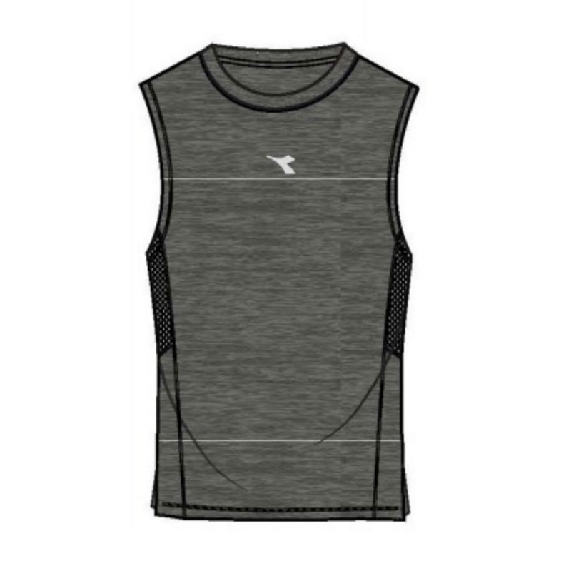 ⁦تيشيرت (حفر) ديادورا بولي موسكل للرجال لون رمادي فاتح - Diadora Men's Poly Muscle T-Shirts⁩ - الصورة ⁦1⁩