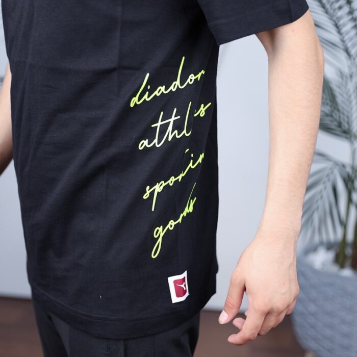 ⁦تيشيرت ديادورا سي تي آن نص كم للرجال لون أسود - Diadora Men's CTN T-Shirts⁩ - الصورة ⁦3⁩