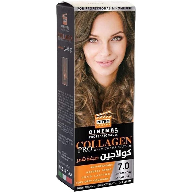⁦كولاجين صبغة شعر أشقر متوسط درجة 7.0 - COLLAGEN PRO HAIR COLOR SYSTEM⁩ - الصورة ⁦1⁩