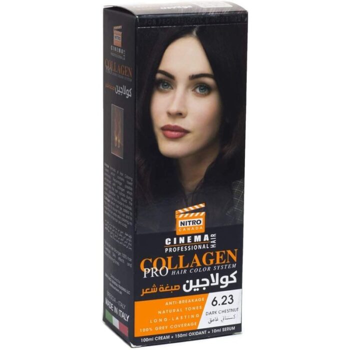10324203_67db7f623d41f كولاجين صبغة شعر لون كستنائي غامق درجة 6.23 - COLLAGEN PRO HAIR COLOR SYSTEM - الصورة 1
