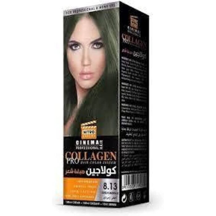 كولاجين صبغة شعر لون أخضر زمردي درجة 8.13 - COLLAGEN PRO HAIR COLOR SYSTEM