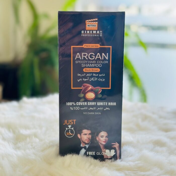 ⁦شامبو صبغة الشعر السريعة بزيت الأركان أسود بني - ARGAN SPEEDY HAIR COLOR SHAMPOO⁩ - الصورة ⁦2⁩