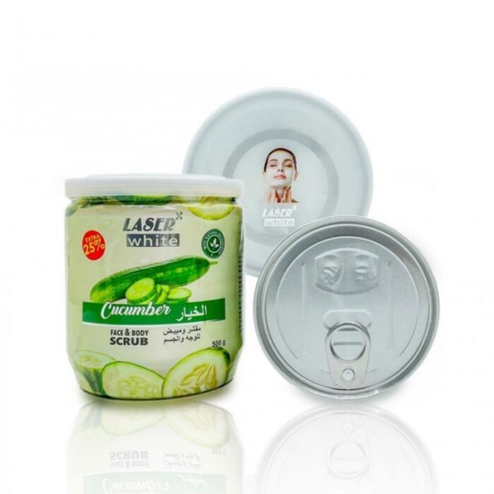 10324290_67db7fd919054 مقشر ومبيض للوجه والجسم بمستخلص الخيار حجم 500 غم - Face & Body Scrub with Cucumber by Laser White - الصورة 1