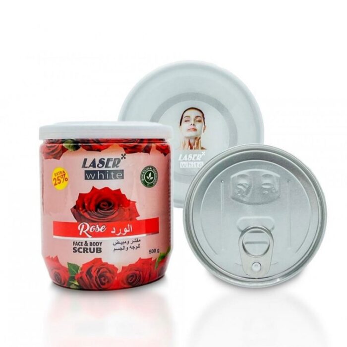 10324294_67db7fdaefe68 مقشر ومبيض للوجه والجسم بمستخلص الورد حجم 500 غم - Face & Body Scrub with Rose by Laser White - الصورة 1
