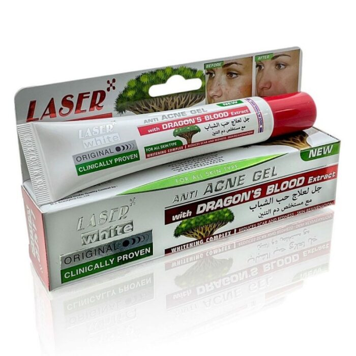 ⁦جل لعلاج حب الشباب مع مستخلص دم التنين حجم 30 غم - Anti Acne Gel with Dragon's Blood by Laser White⁩ - الصورة ⁦2⁩
