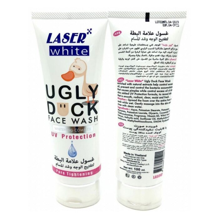 10324335_67db8023eb920 غسول علامة البطة لتفتيح الوجه وشد المسامات حجم 100 مل - UGLY Duck Face Wash Whitening by Laser White - الصورة 1