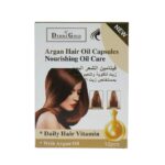 كبسولات فيتامين الشعر اليومي (ذهبي) بمستخلص زيت الاركان عدد 12 - Hair Therapy Oil Care 100 Ml