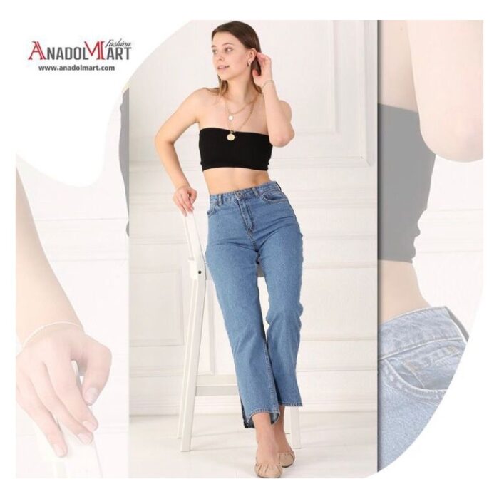 ⁦بنطلون جينز ازرق فاتح⁩ - الصورة ⁦2⁩