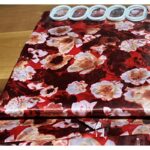 ⁦ستارة حمام ملونة بوليستر قياس180*170روز⁩ - الصورة ⁦2⁩