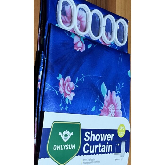 10324776_67db814fa591a ستارة حمام ملونة بوليستر قياس180*170ازرق - الصورة 1