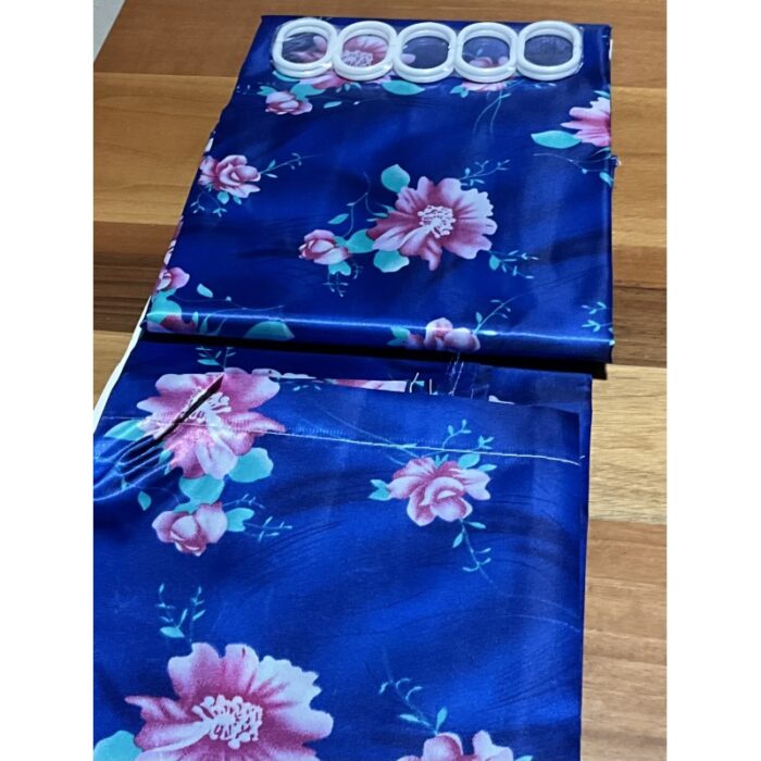 ⁦ستارة حمام ملونة بوليستر قياس180*170ازرق⁩ - الصورة ⁦3⁩