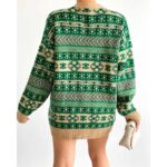 ⁦جاكيت ستاتي صوف لون أخضر وبني⁩ - الصورة ⁦5⁩