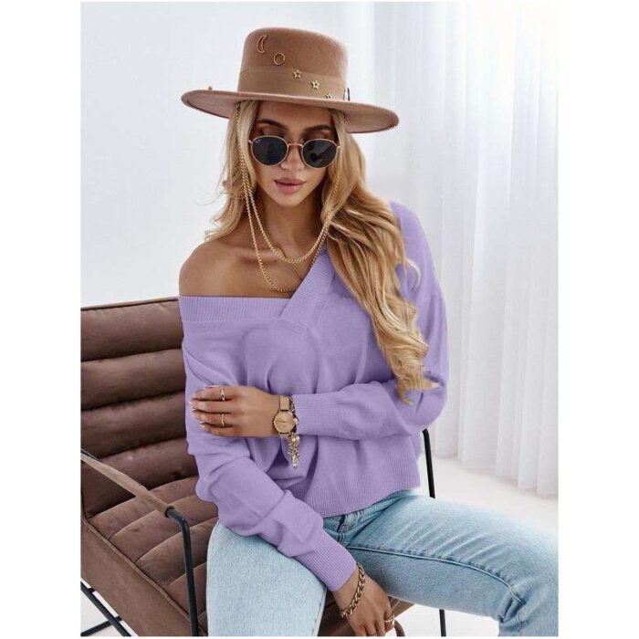 ⁦بلوزة ستاتية ربيعية لون بنفسجي فاتح⁩ - الصورة ⁦3⁩